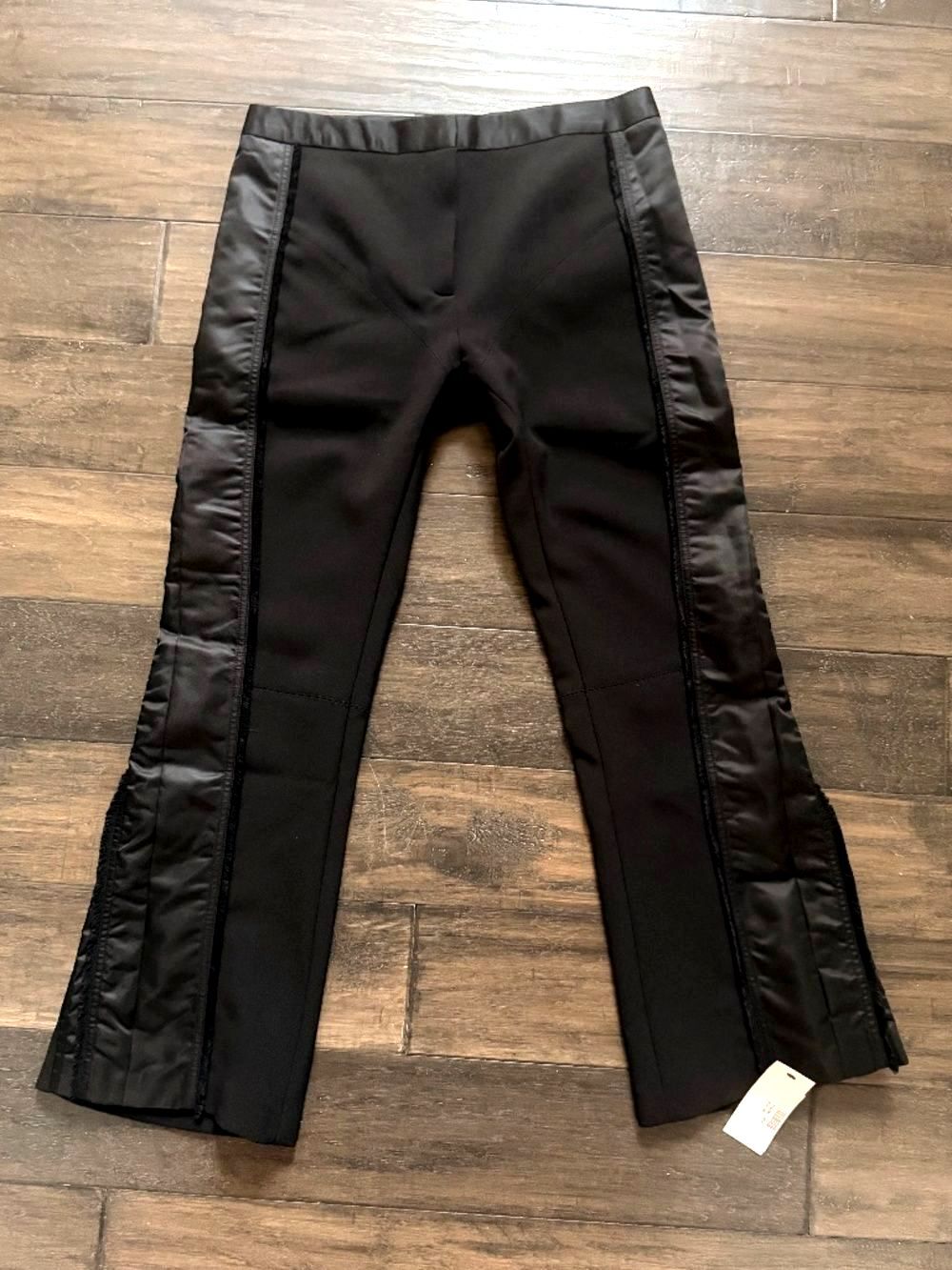 MUGLER Insane Flared Techno Grain De Poudre Pants In Black Sz 40/6 NWT $1,483!!